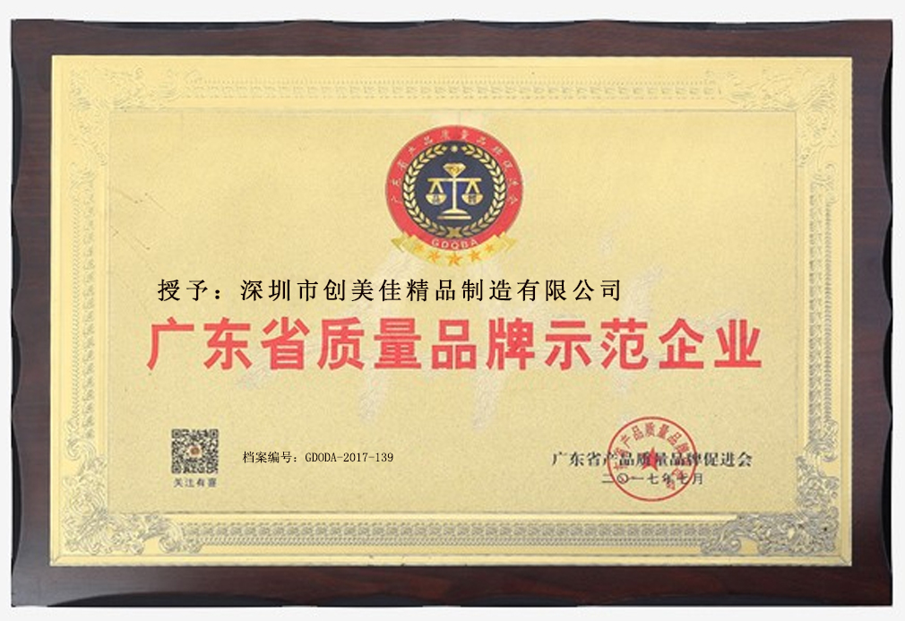 广东省质量品牌示范企业